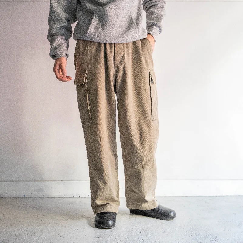 Custom Fishing Pants-1990s German military beige color cargo pants -german moleskin-