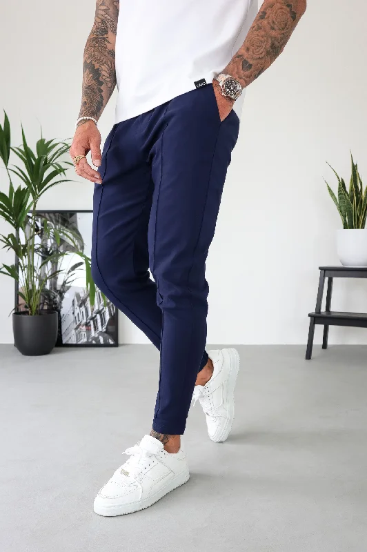 Custom Track Pants-Capo SMART Trouser - Navy