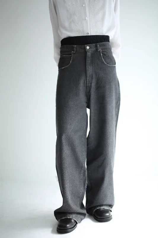 Custom Stretch Pants for Comfort-"DEAD STOCK" WIDE LEG DENIM PANTS