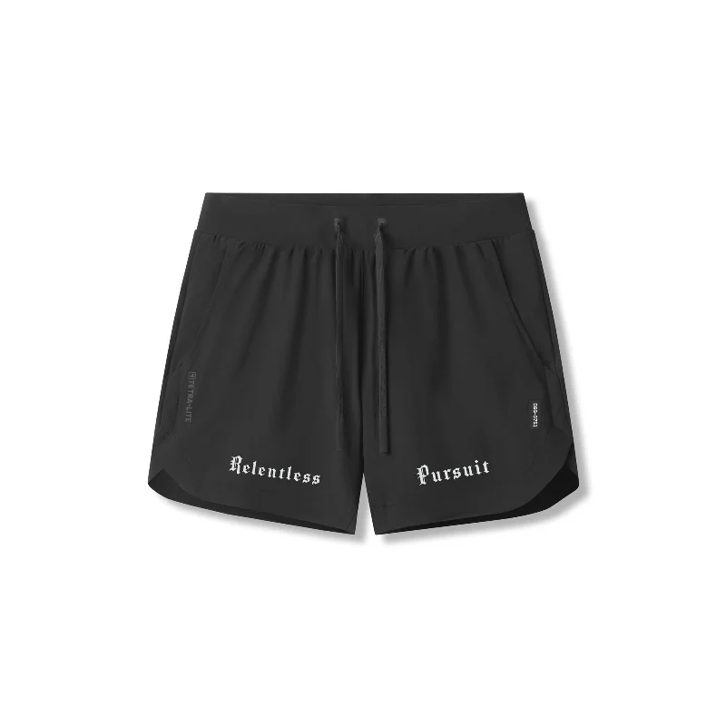 Custom Shorts for Family Vacations-0751. Tetra-Lite® 5" Linerless Short - Black "RP"