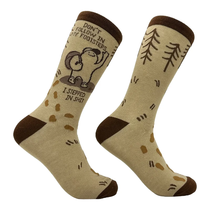 Custom Insulated Socks-Men's Dont Follow In My Footsteps I Stepped In Shit Socks