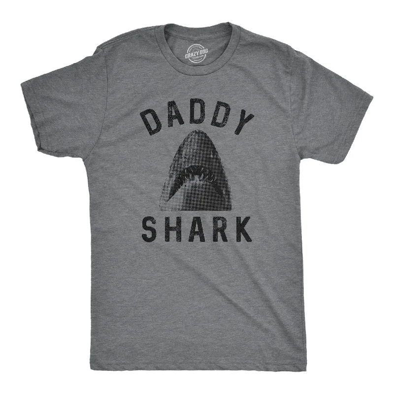 Custom T-Shirts for Casual Wear-Daddy Shark Face Men's T Shirt