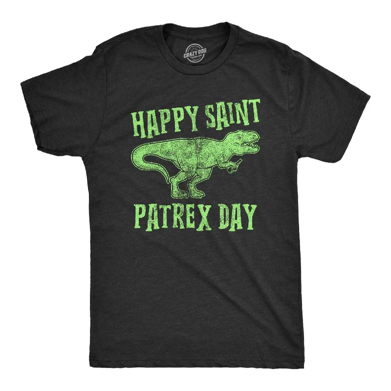 Custom T-Shirts with Eco-Friendly Designs-Happy Saint Patrex Day Men's T Shirt