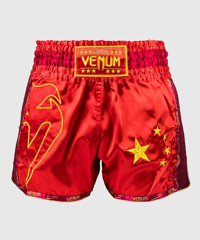 Custom Shorts for CrossFit Training-Venum MT Flags Muay Thai Shorts - Chinese Flag