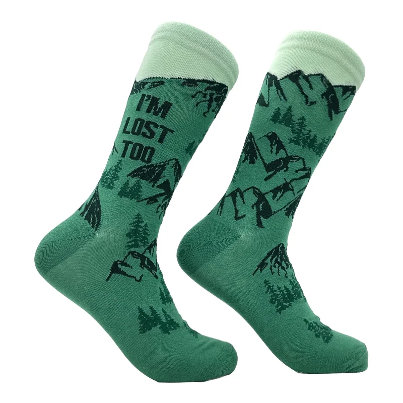 Custom Compression Leg Socks-Men's Im Lost Too Socks