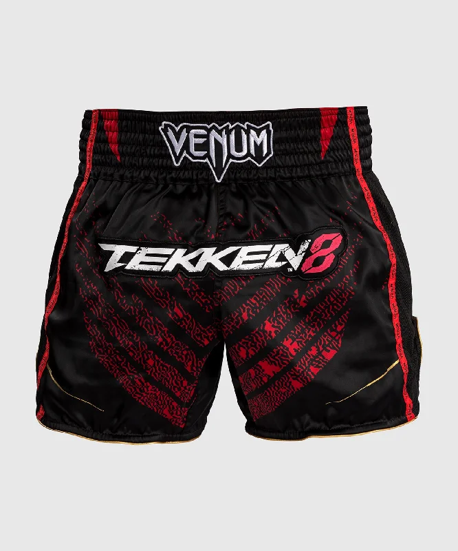 Custom Shorts for Summer Outfits-Venum x TEKKEN 8 - Marshall Law Muay Thai Shorts - Black/Red/Gold