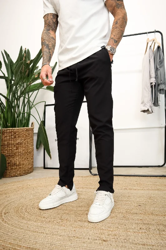 Custom Cargo Joggers-Capo HYBRID SMART Trouser - Black