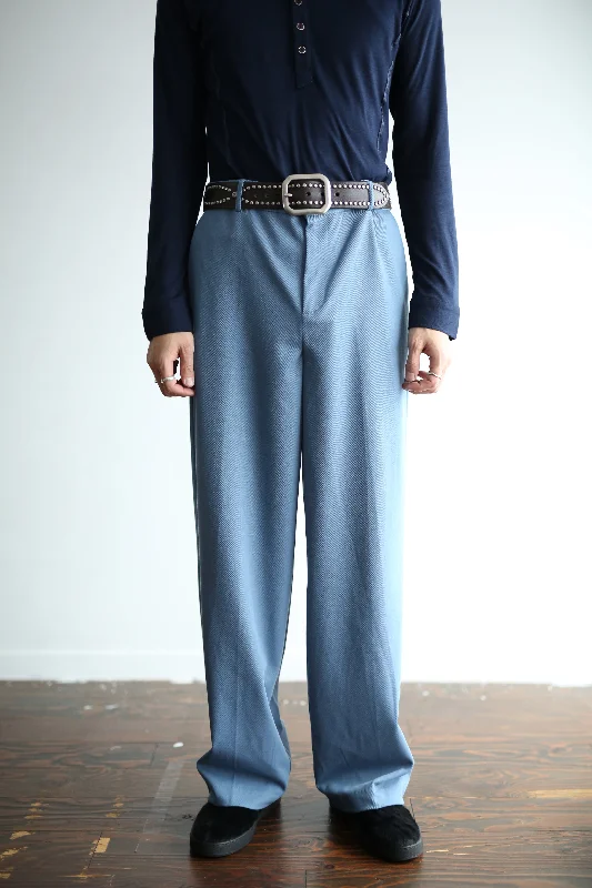 Custom Heavyweight Jogging Pants-90's BLUE STRAIGHT TROUSERS