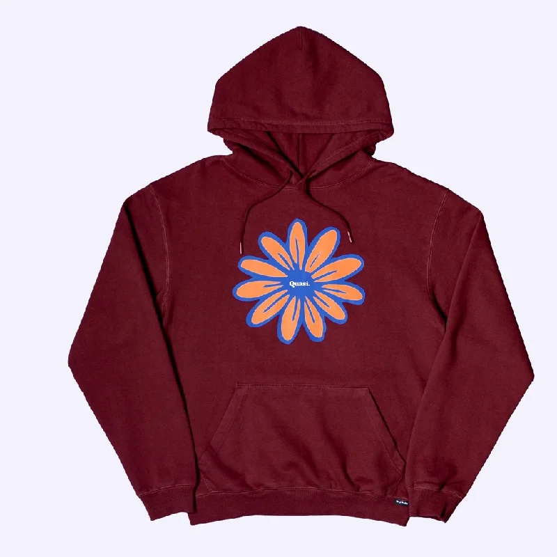 Custom Hoodies with Vintage Designs-Quasi Bloomer Hoodie - Burgundy