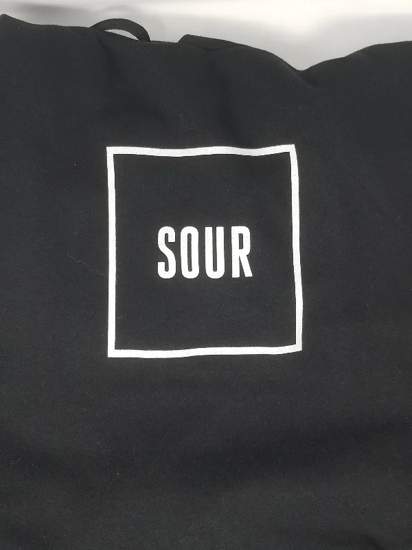 Custom Hoodies with Breathable Fabric-SOUR BOX LOGO HOODIE - BLACK