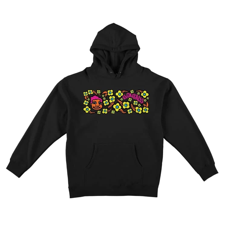 Custom Hoodies for Street Fashion-KROOKED GONZ BLACKLIGHT SWEATPANTS HOODIE - BLACK