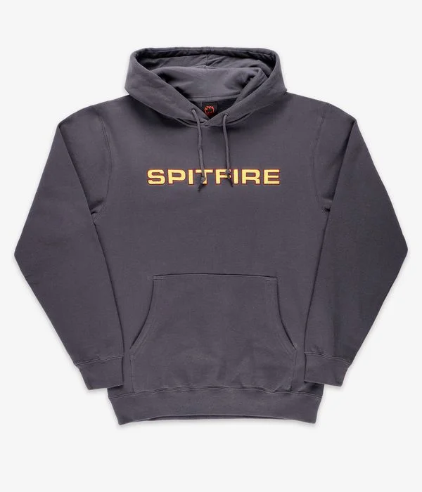 Custom Hoodies for Basketball Teams-SPITFIRE CLASSIC 87 EMBROIDERED HOODIE - CHARCOAL