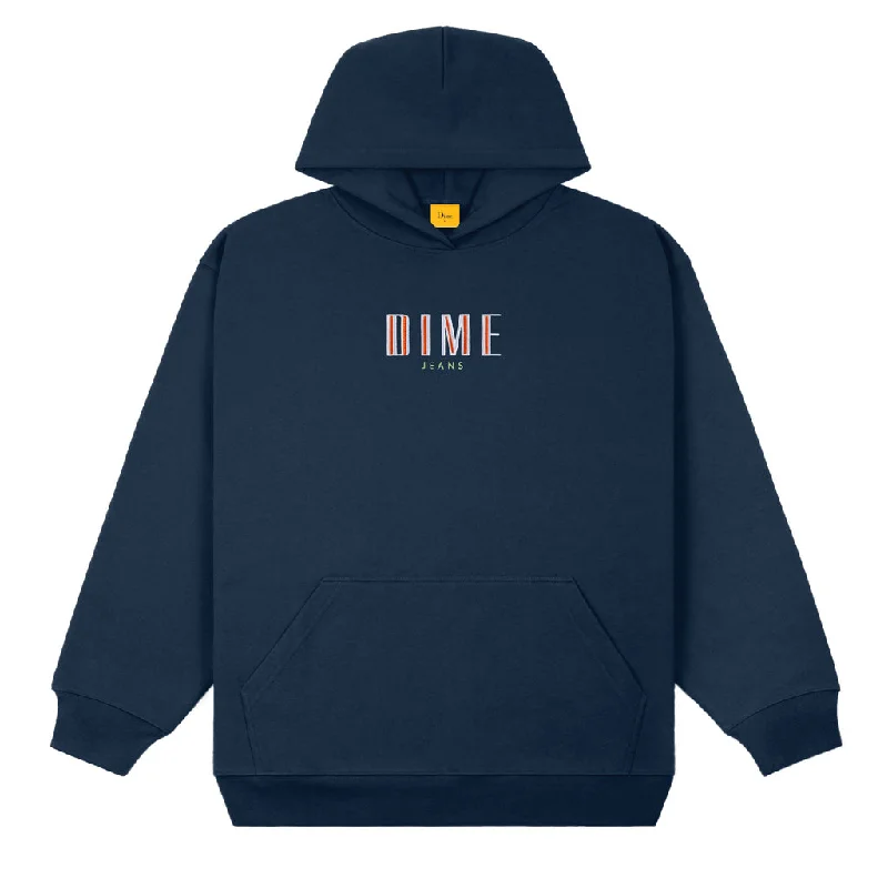 Custom Hoodies with Geometric Patterns-DIME JEANS HOODIE - NAVY