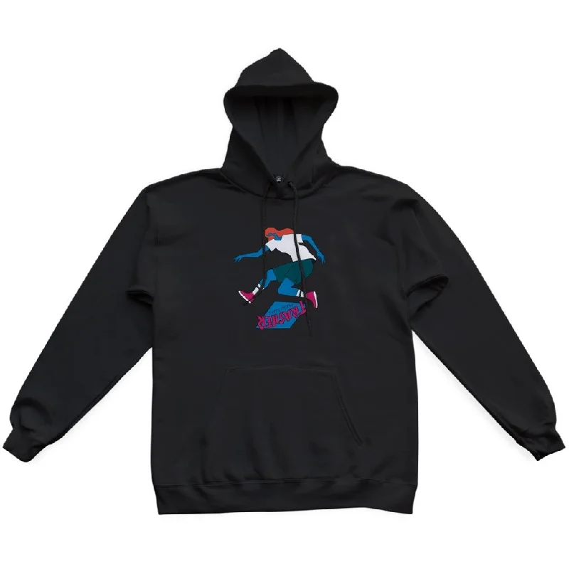 Custom Hoodies for Promotional Gifts-THRASHER TRE HOODIE - BLACK