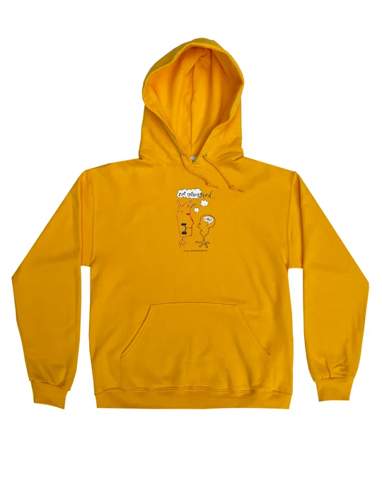 Custom Hoodies for Comfort-FROG NOT INTERESTED HOODIE - GOLD