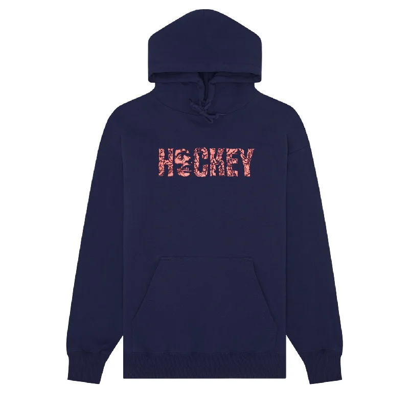 Custom Hoodies with Stretchable Fabric-HOCKEY STONE HOODIE - NAVY