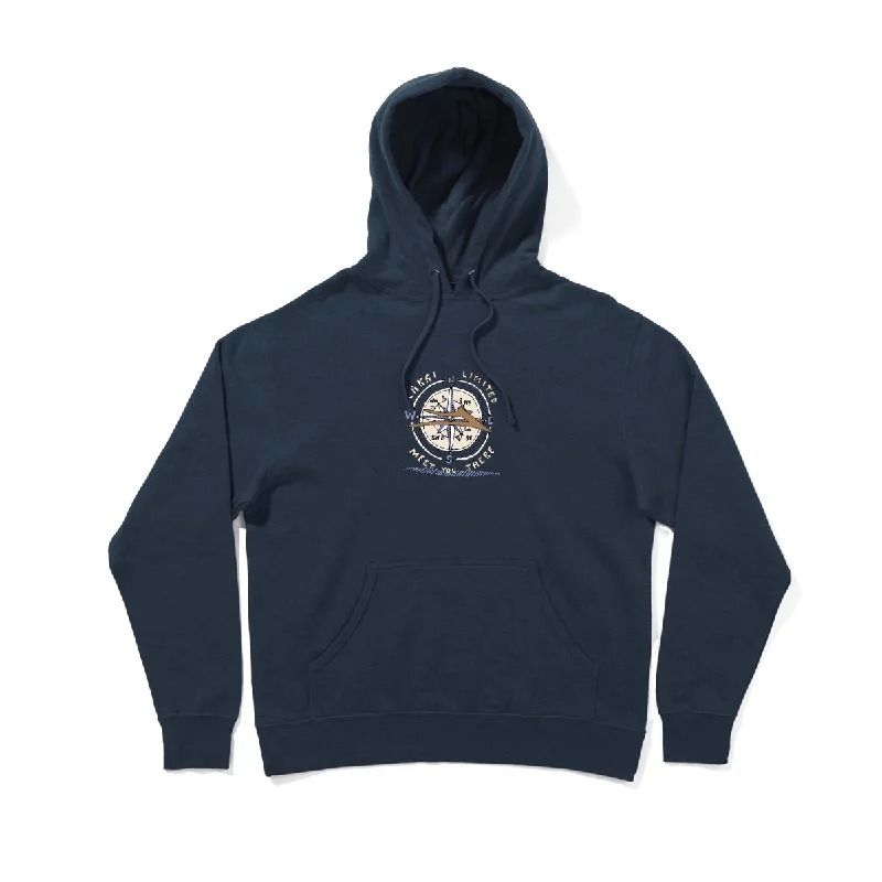 Custom Hoodies with Classic Designs-LAKAI CAPPS COMPASS HOODIE - NAVY