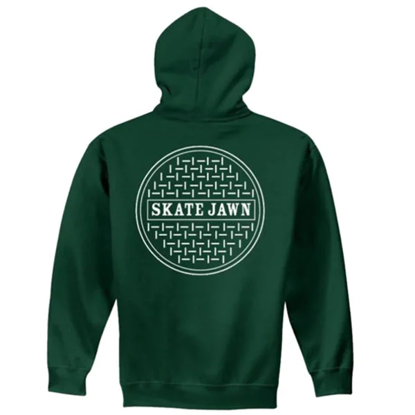 Custom Hoodies for Hooded Wear-SKATE JAWN SEWER CAP HOODIE - GREEN