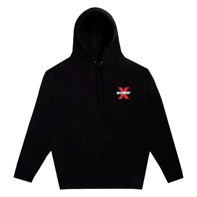 Custom Hoodie for Groups-SCI-FI FANTASY NEW X HOOD HOODIE BLACK