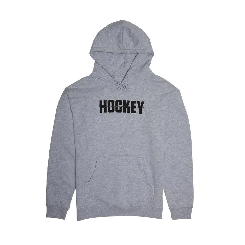 Custom Hoodies for Men’s Fashion-HOCKEY RIP HOODIE - HEATHER GREY