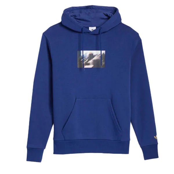 Custom Hoodies for Summer Wear-Adidas Zander Graphic Hoodie - Victory Blue