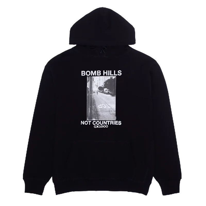 Custom Hoodies for Movie Fans-GX1000 BOMB HILLS NOT COUNRTIES HOODIE BLACK