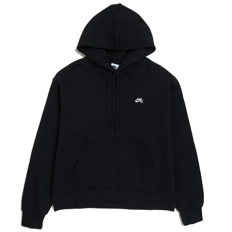 Custom Hoodies for Workouts-Nike SB Essentials Logo Pullover Hoodie - Black