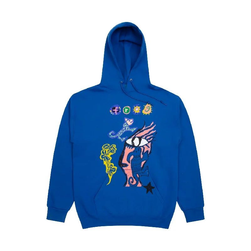 Custom Hoodies with Artistic Designs-FROG SKATEBOARDS BREATH OF STARS HOODIE ROYAL