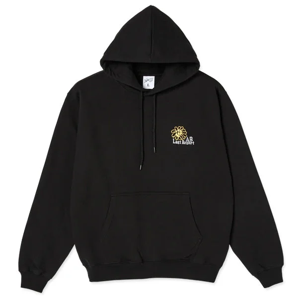 Custom Hoodies for Corporate Teams-LAST RESORT AB FLOWER HOODIE - BLACK