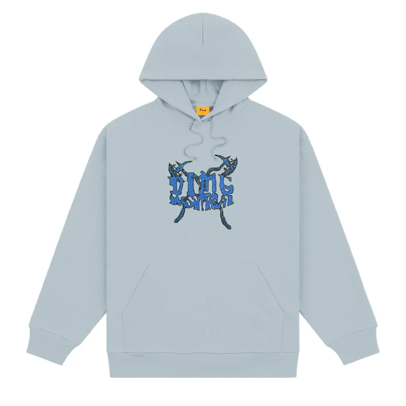 Custom Hoodies with Cute Designs-DIME MTL AXE HOODIE CLOUD GREY