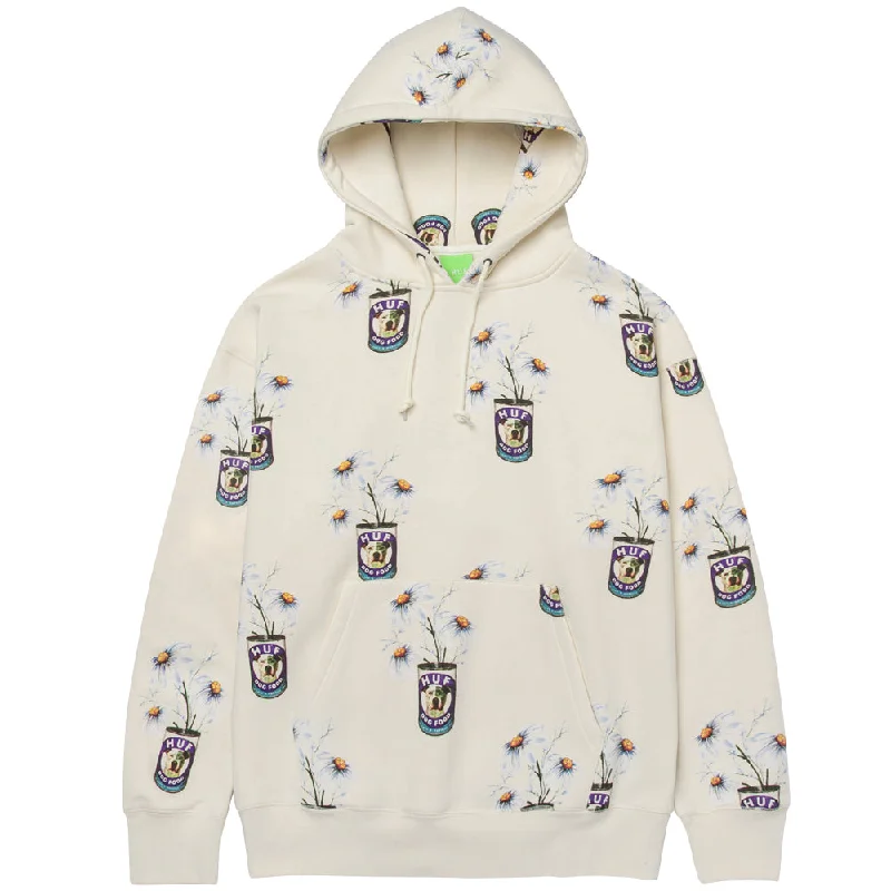 Custom Fleece Hoodies-HUF CANNED P/O HOODIE // OFF WHITE