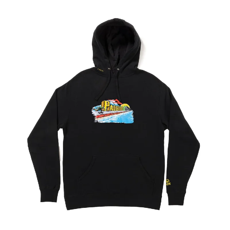 Custom Hoodies for Small Businesses-LAKAI PACIFICO PUSH HOODIE - BLACK