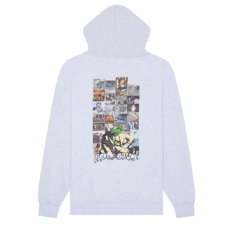 Custom Hoodies for Spring Layering-FUCKING AWESOME FROGMAN 2 HOODIE - HEATHER GREY