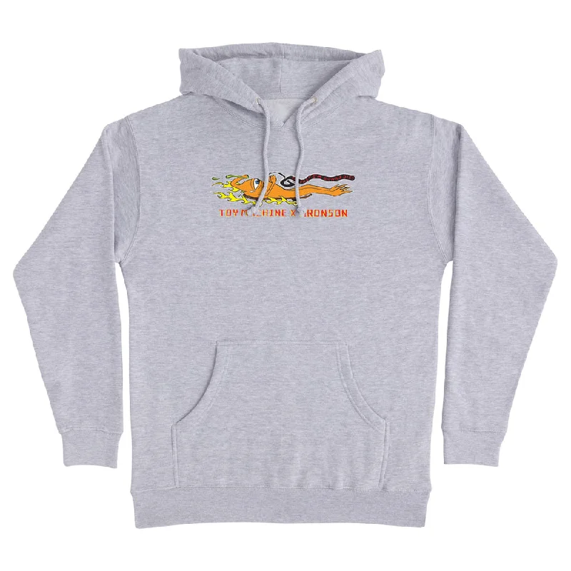 Custom Hoodies for Casual Wear-Bronson x Toy Machine Pullover Hoodie - Grey