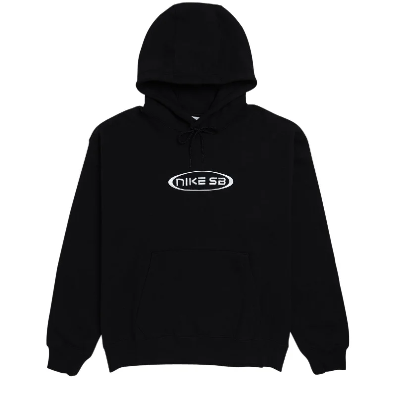 Custom Cotton Hoodies-NIKE SB FLEECE PULLOVER SKATE HOODIE BLACK