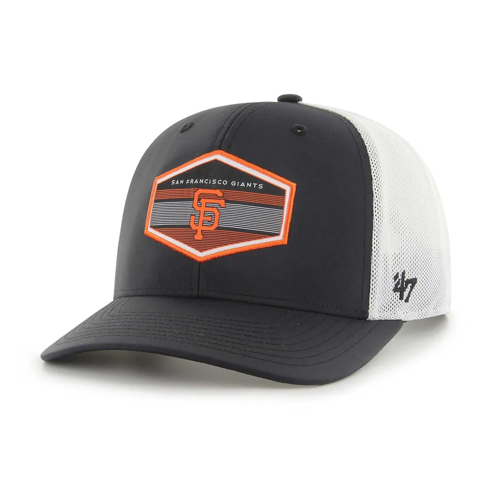 Custom Winter Hats-' 47 BRAND SAN FRANCISCO GIANTS BURGESS TRUCKER ADJUSTABLE HAT