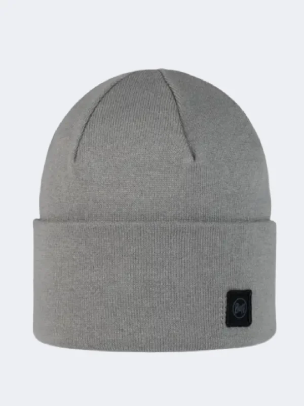 Custom Camping Hats-Buff Knitted Unisex Lifestyle Beanie Niels Evo Grey