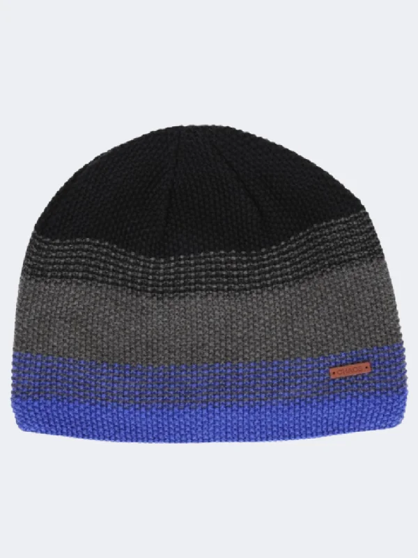 Custom Leather Hats-Chaos Crow Men Lifestyle Beanie Cobalt