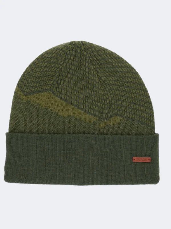 Custom Adjustable Hats-Chaos Denver Men Lifestyle Beanie Olive