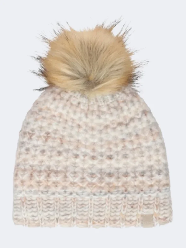 Custom Text Hats-Chaos Laila Pom  Women Lifestyle Beanie Beige