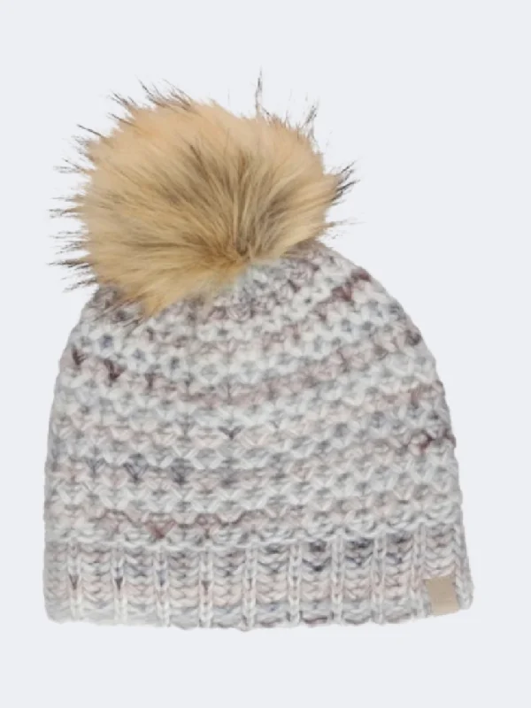 Custom Patch Hats-Chaos Laila Pom  Women Lifestyle Beanie Light Grey