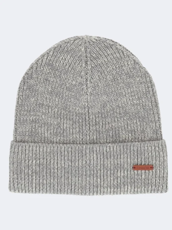 Custom Visor Hats-Chaos Lake Men Lifestyle Beanie Light Heather Grey