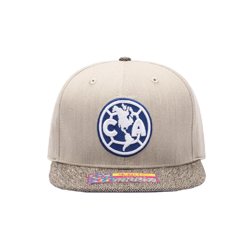 Custom Custom Work Hats for Employees-FI CLUB AMERICA QUEENS SNAPBACK HAT