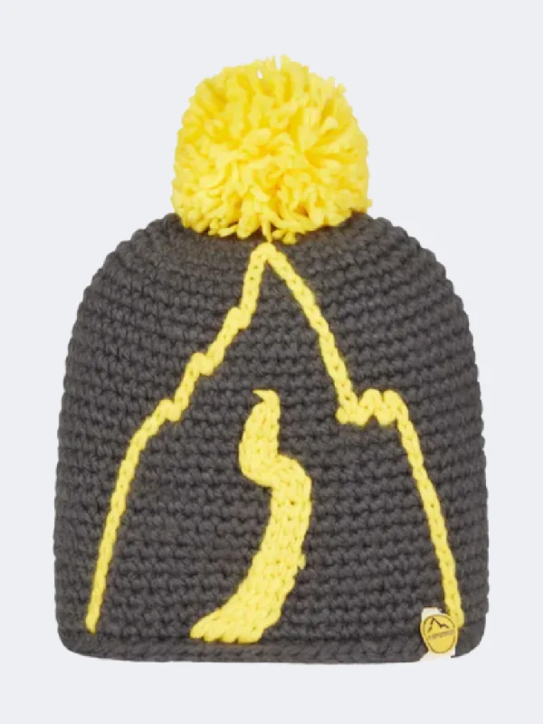 Custom Corporate Hats-La Sportiva Dorado Unisex Hiking Beanie Carbon/Yellow