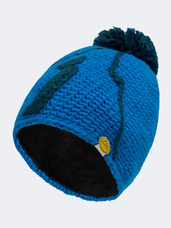 Custom Company Hats-La Sportiva Dorado Unisex Hiking Beanie Electric/Storm Blue