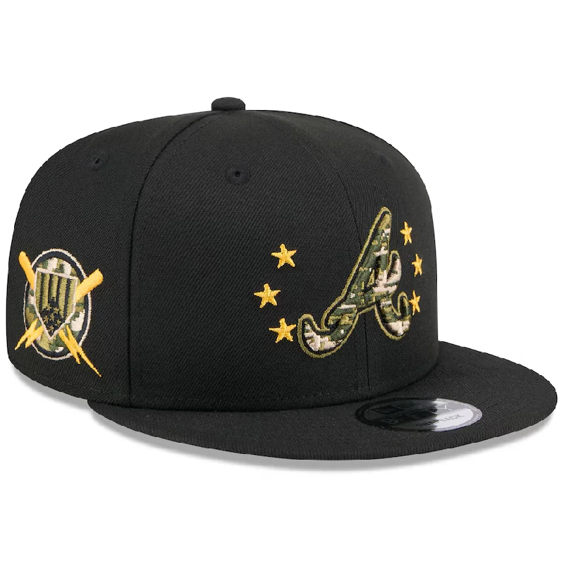 Custom Custom Group Hats-New Era Atlanta Braves Armed Forces Day 9FIFTY Snapback Hat 2024