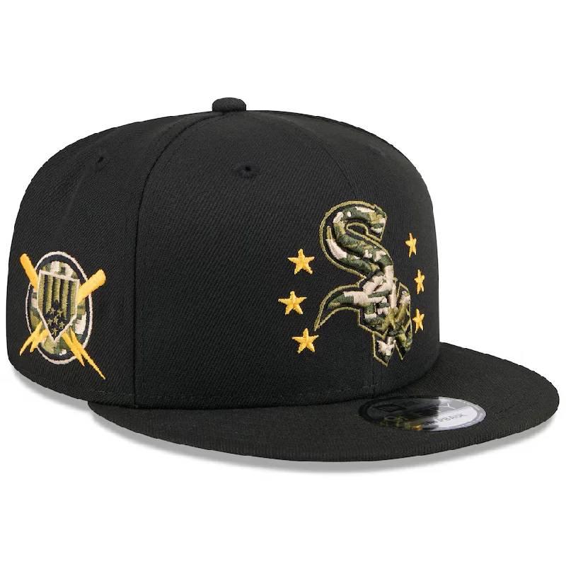 Custom Trendy Wool Caps-New Era Chicago White Sox Armed Forces Day 9FIFTY Snapback Hat 2024