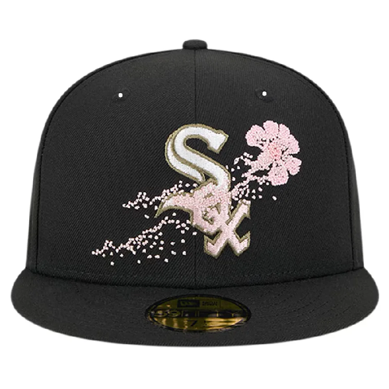 Custom Customizable Hats-New Era Chicago White Sox Floral 59FIFTY Fitted Hat