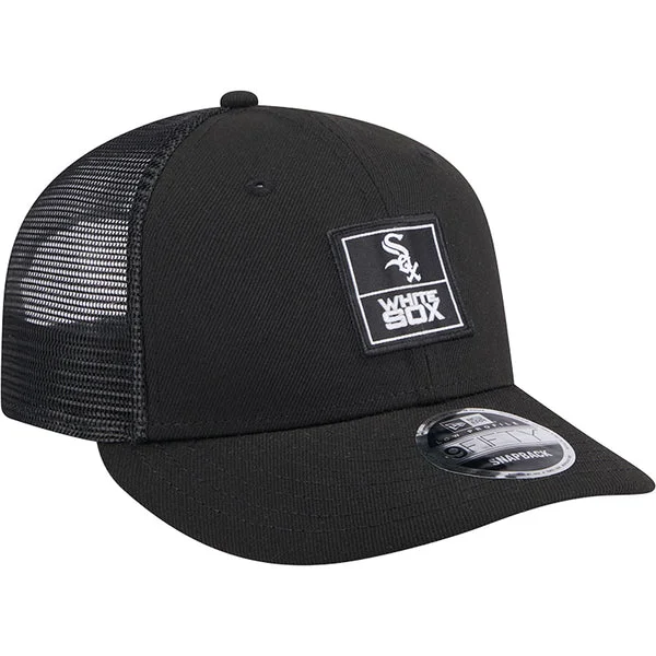 Custom Custom Patch Caps-New Era Chicago White Sox Label Low Profile 9FIFTY Trucker Snapback Hat