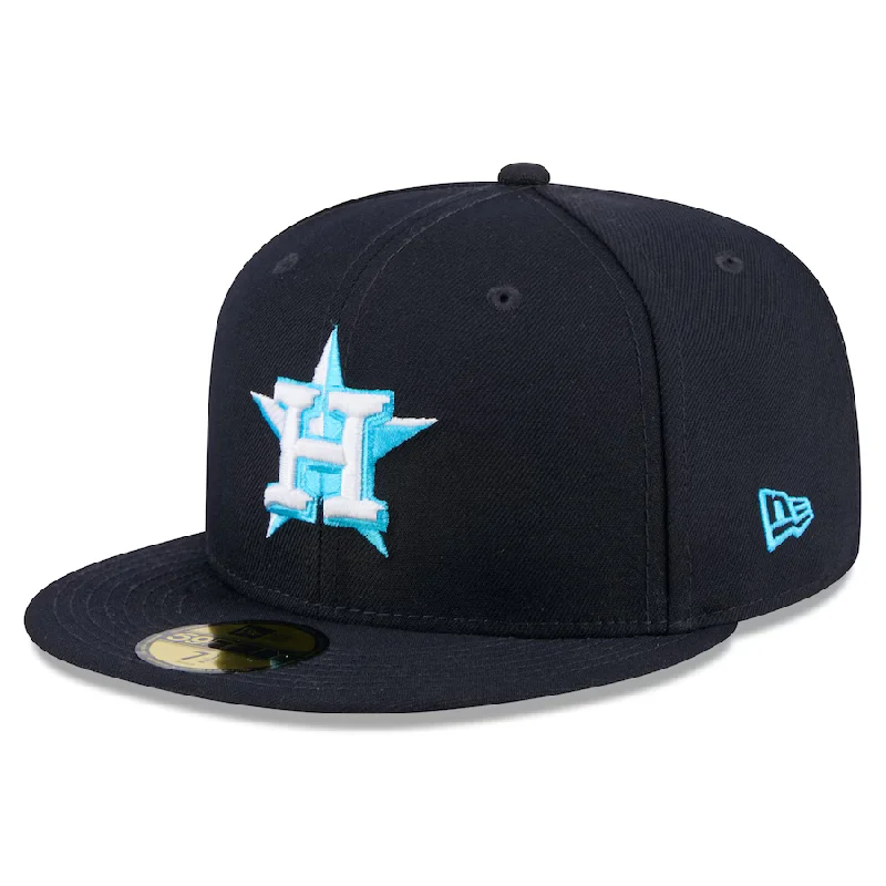 Custom High School Hats-New Era Houston Astros 59FIFTY Fitted Hat 2024-Navy